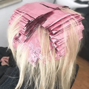 pre cut folded foils hairdressing printed