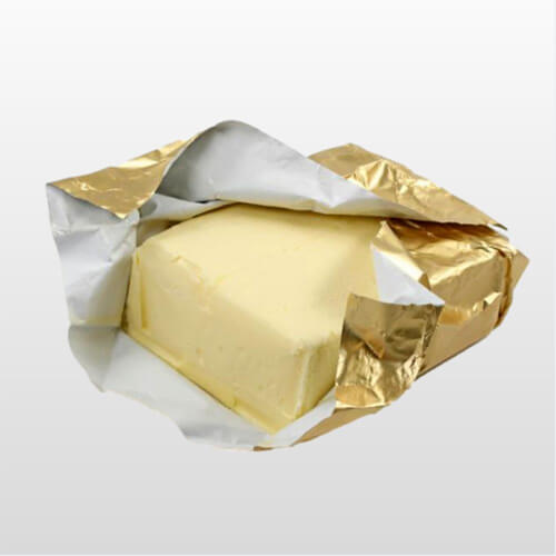 Butter packed with butter foil